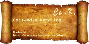 Csizmadia Karolina névjegykártya